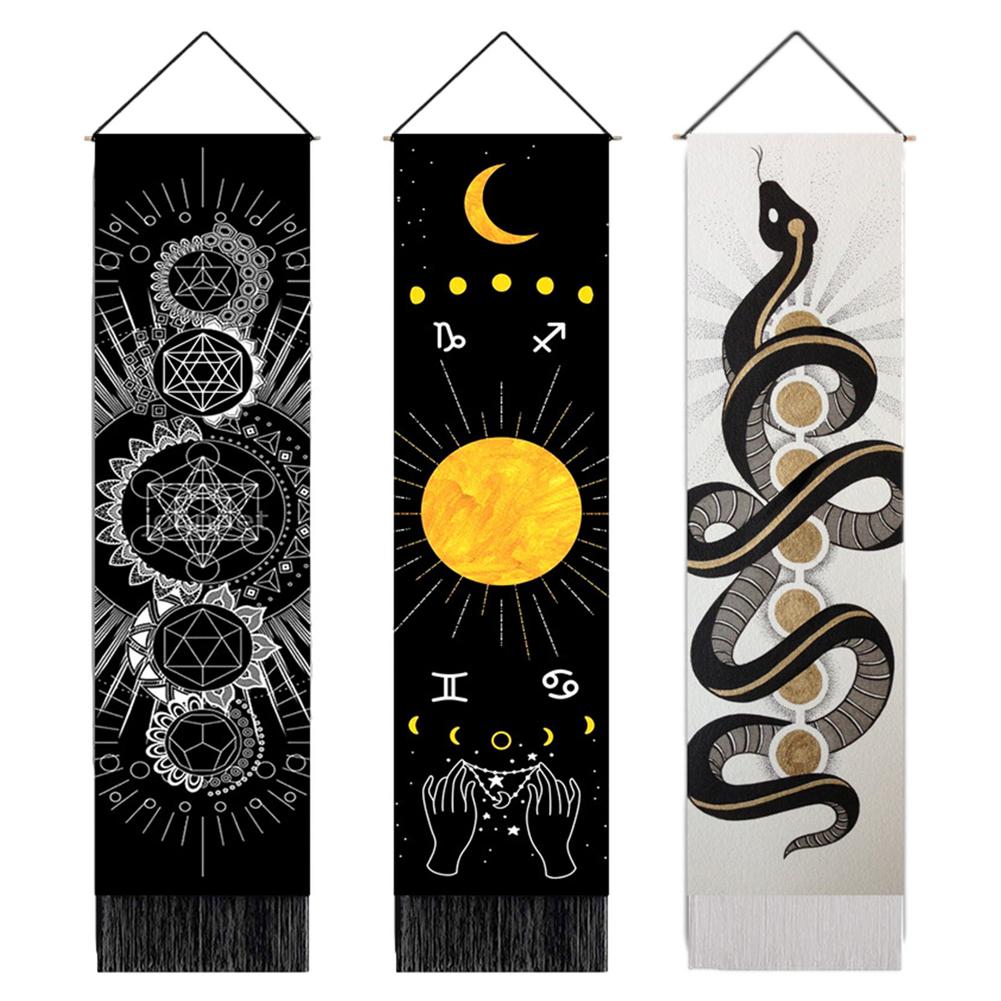 Moon and Snake Hanging Tapestry