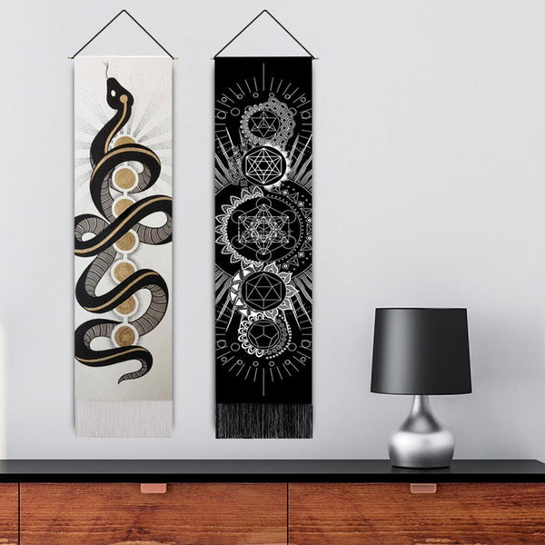 Moon and Snake Hanging Tapestry