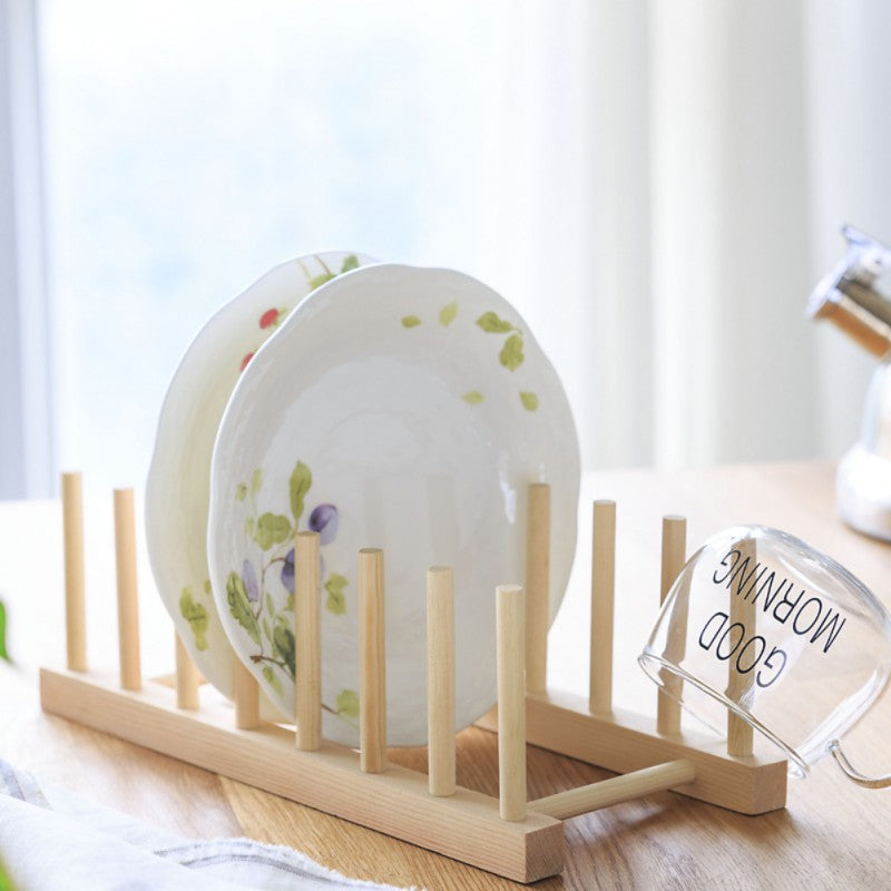 Wooden Dish Drainer Rack