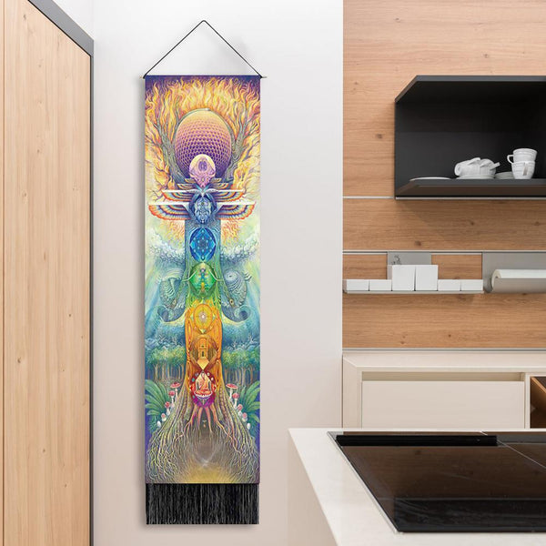 Moon and Snake Hanging Tapestry