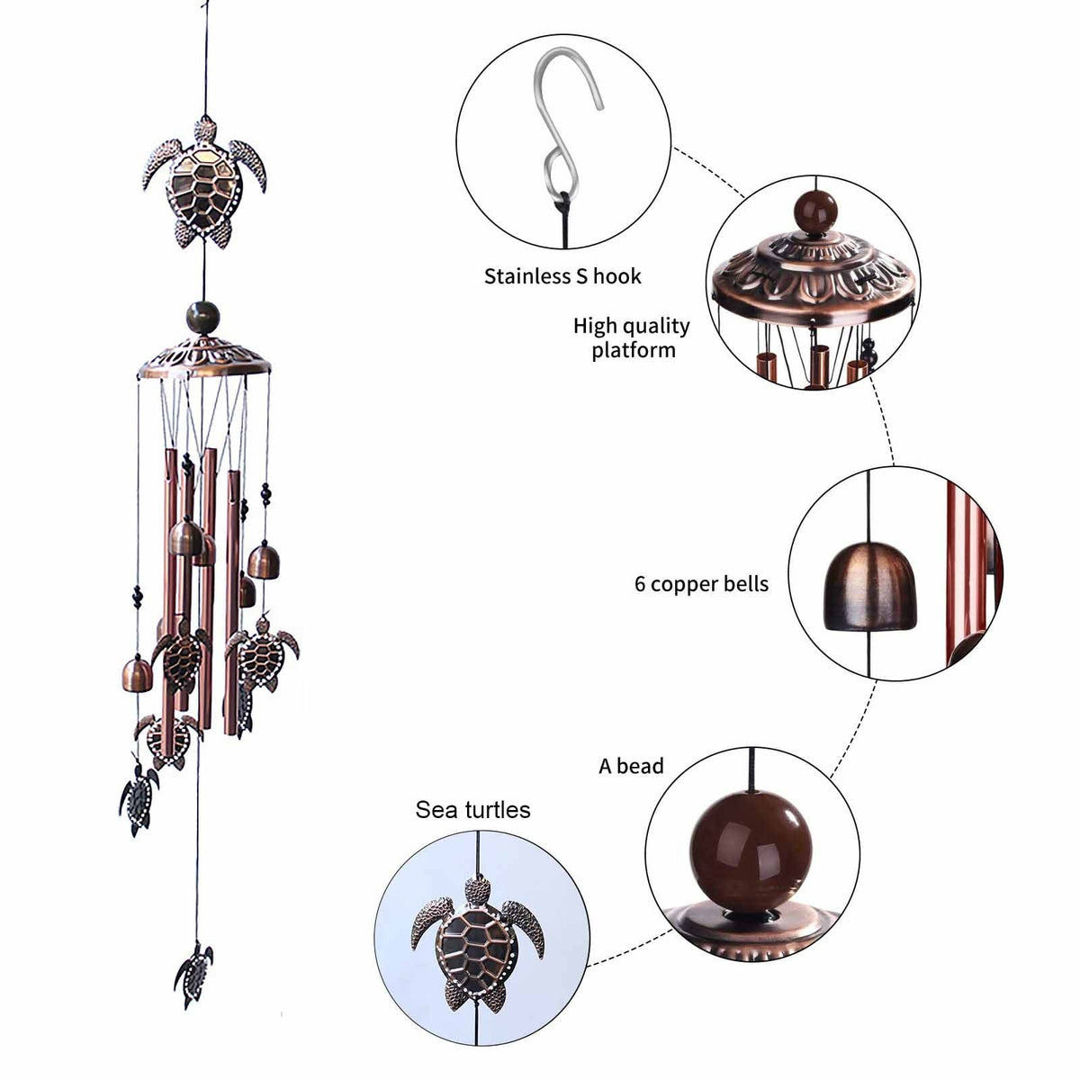 Vintage Metal Wind Chimes