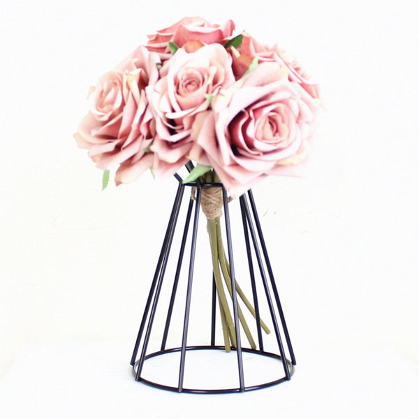 Geometric Iron Flower Vase