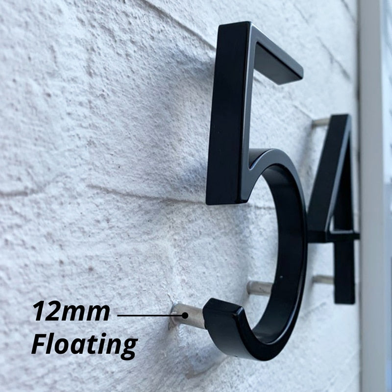 Floating Exterior House Number