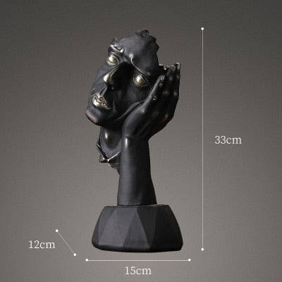 Resin Thinker Sculpture