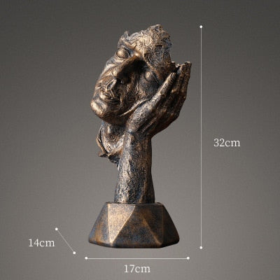 Resin Thinker Sculpture