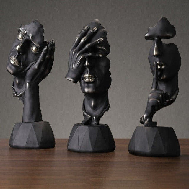 Resin Thinker Sculpture