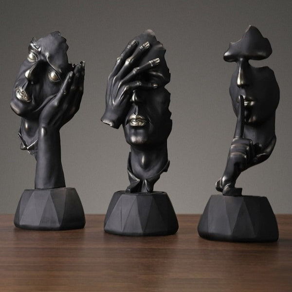 Resin Thinker Sculpture