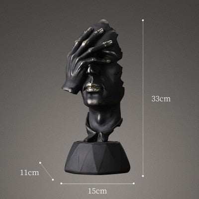 Resin Thinker Sculpture