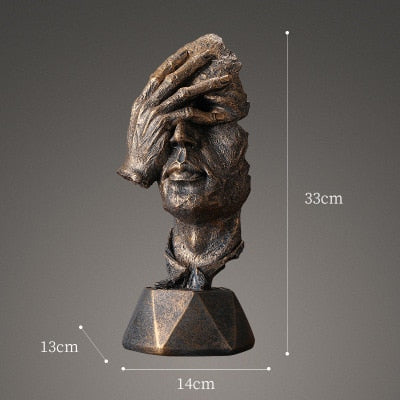 Resin Thinker Sculpture