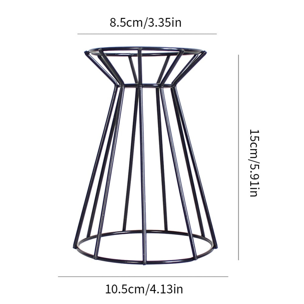 Geometric Iron Flower Vase